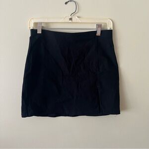 Black Mini Skirt with Slit (Size M)